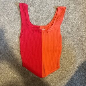 Lush pink & orange Crop Top